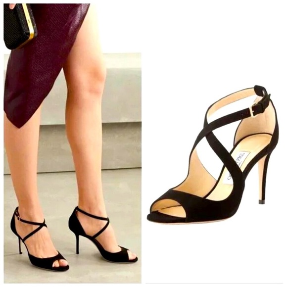 Jimmy Choo Emsy 85 black suede heels - Picture 4 of 12